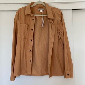 NWT Outerknown Men’s Corduroy Button Down Shirt, Tan, Size Small